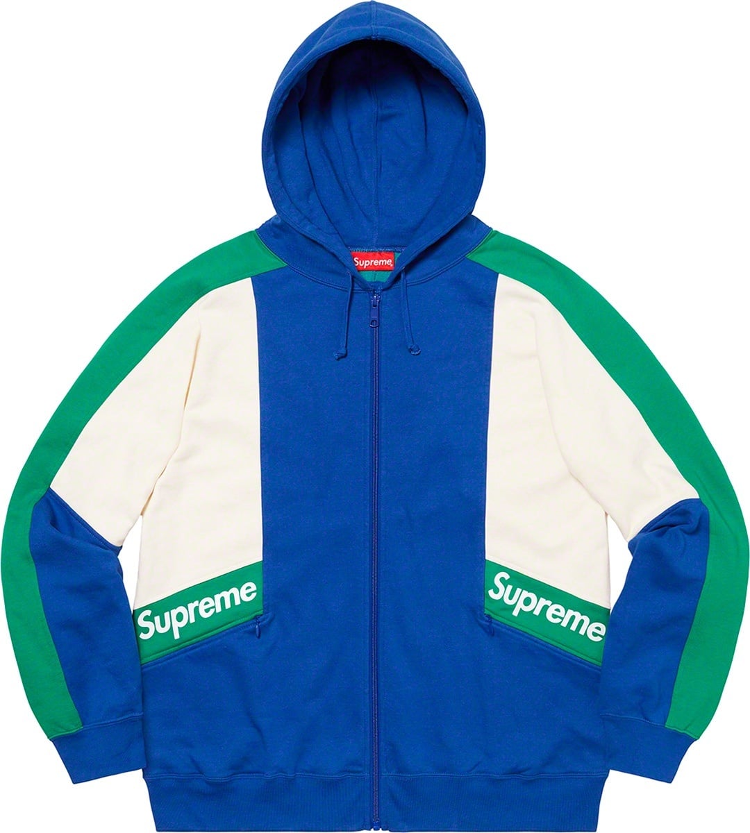 Color Blocked Zip Up Hooded Sweatshirt view 2